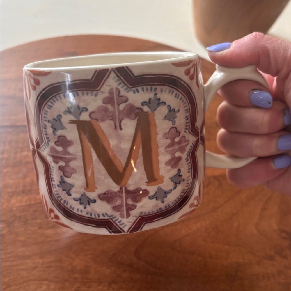 Anthropologie “M” Coffee Mug